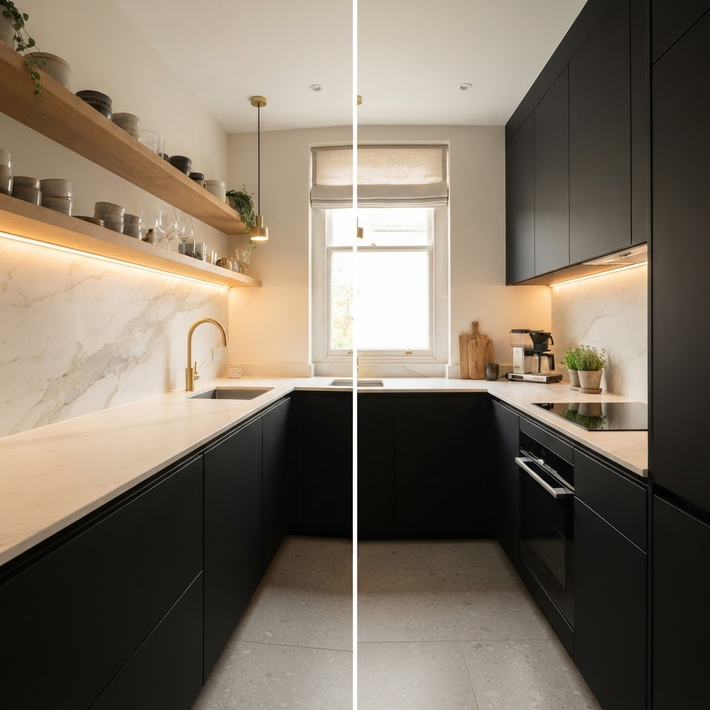 Kitchen Makeover after renovation by Devkansh Interior